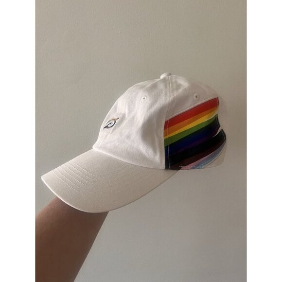 Peloton pride activewear rainbow white hat cap love adjustable - Picture 1 of 6